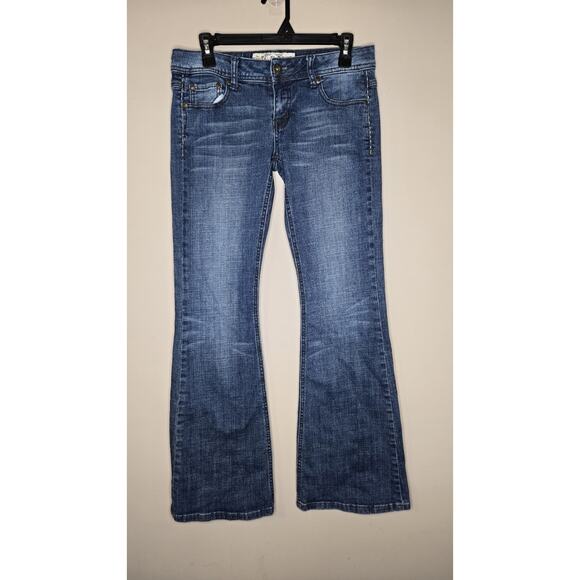 Vanilla Star Womens Low Rise Medium Wash Denim Jeans Blue Size 9 - Picture 1 of 8